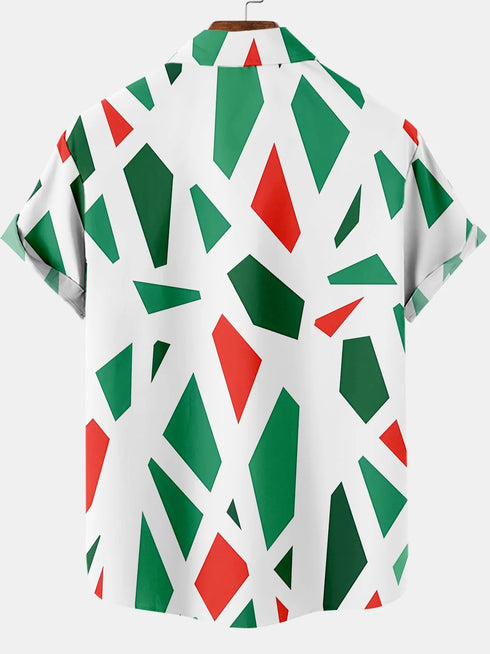 Men's Christmas Funny Graphic Short Sleeve Hawaiian Shirt